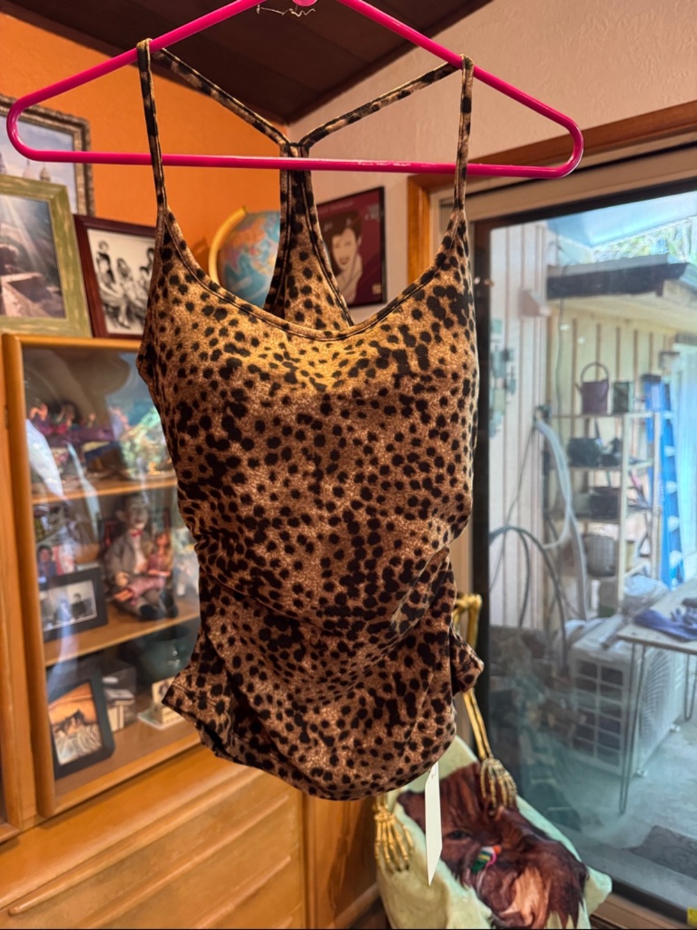 HALARA Leopard-Print Cami in Brown and Black